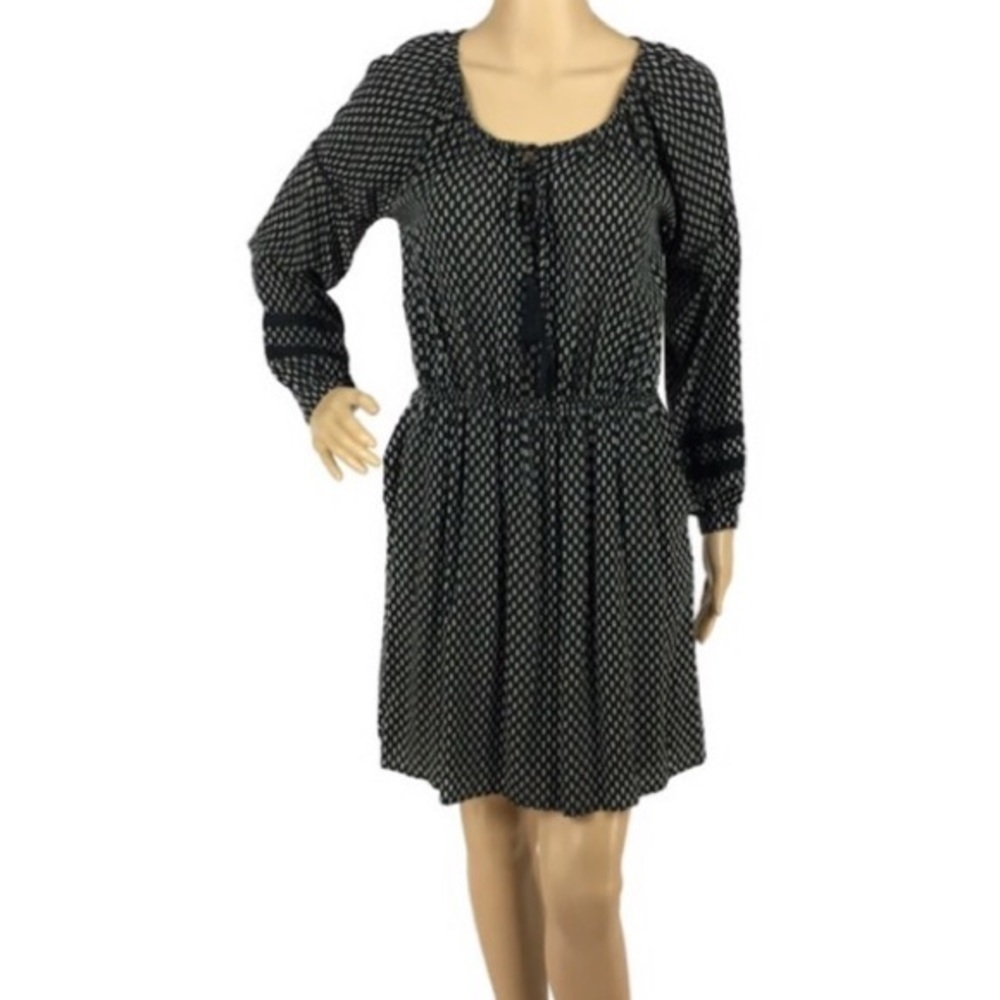 Ellison Long Sleeve Boho Peasant Dress Sm